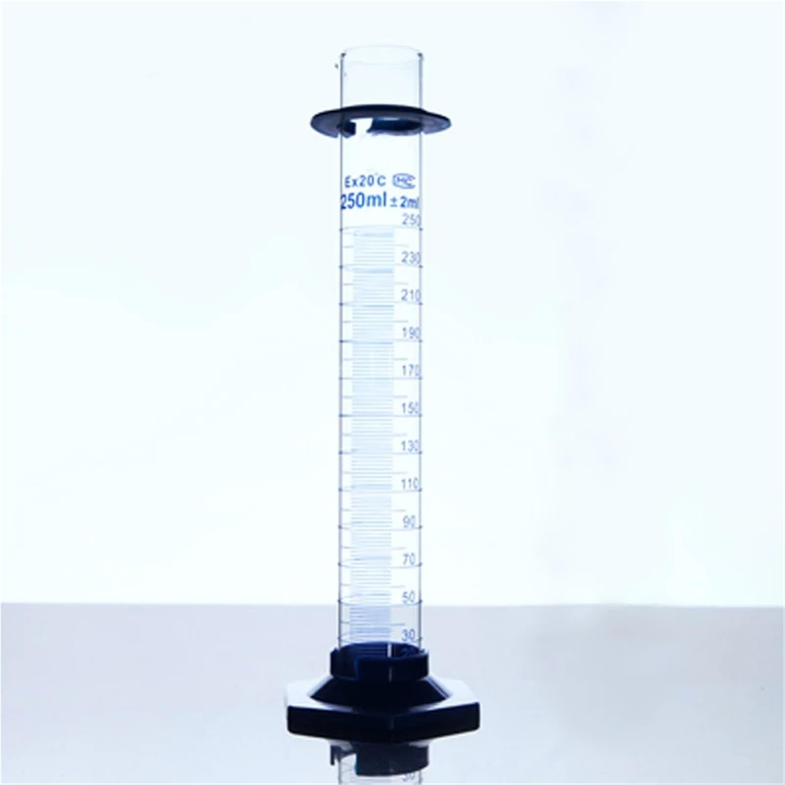 2 Stück / Pack 250 ml Messzylinder aus Glas, sechseckig, aus chemischem Borosilikatglas