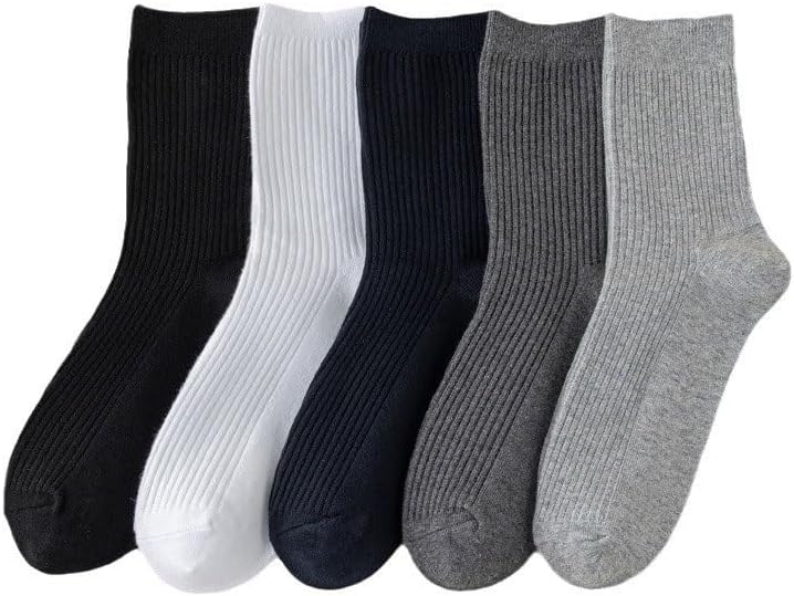 Mid-calf Socks for Autumn and Winter needle Business Men's Solid Color Long