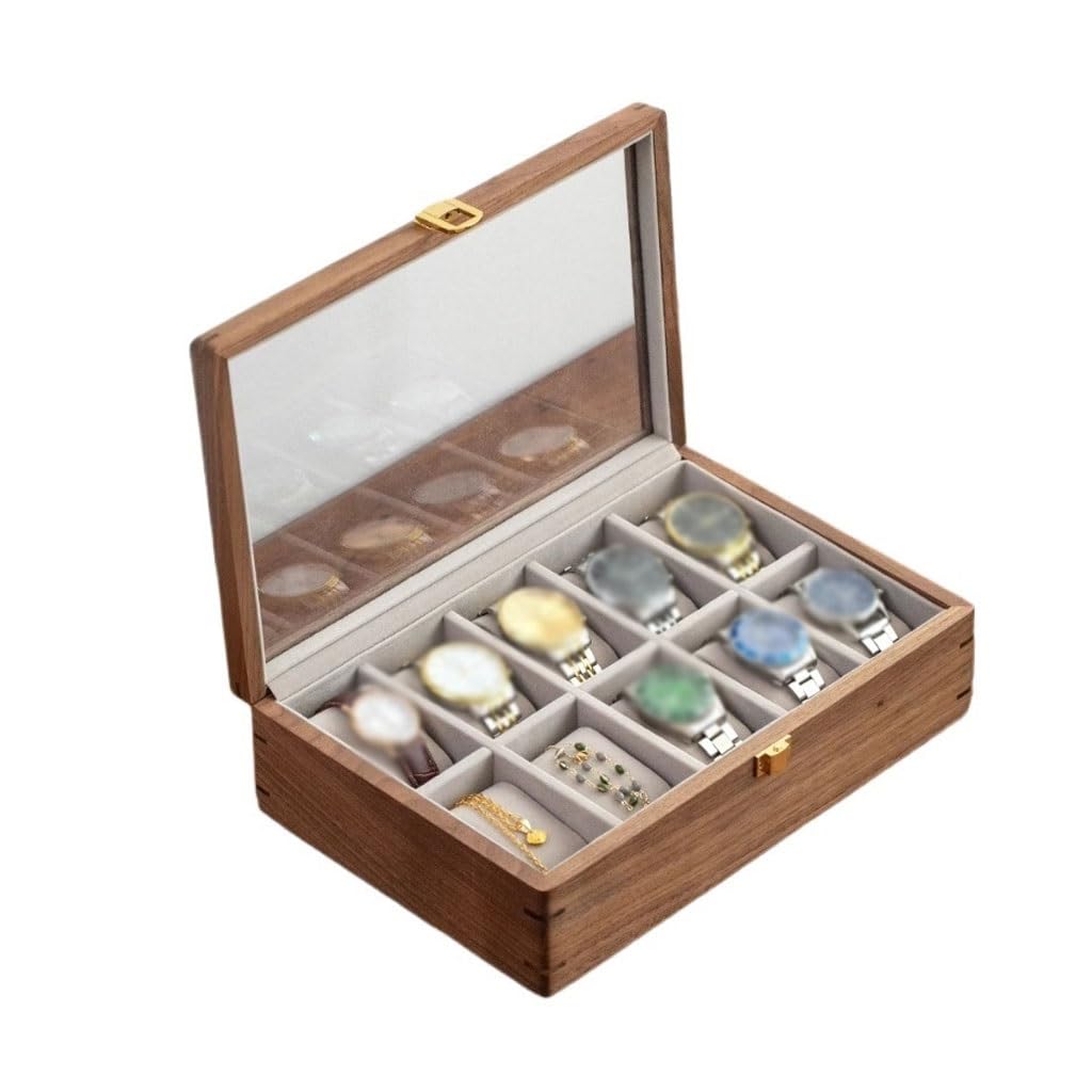 ANVLOJRIH Watch Box Home Retro Exquisite Watch Storage Box Large Capacity Collection Watches Box