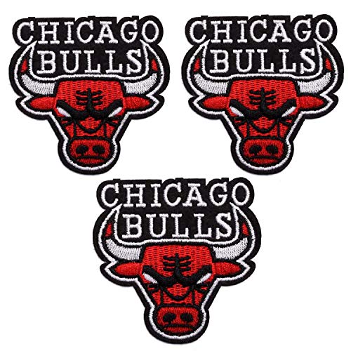 3 Pieces NBA Team Logo Patches Sew On/Iron On Basketball Logo Emblem Sports Applique Accessories Decoration Patches for Clothing Jeans Jackets Handbag Shoes Caps