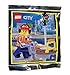 LEGO City Minifigure - Construction Worker/Builder ‍with (Traffic Light and Jackhammer) Foil Pack