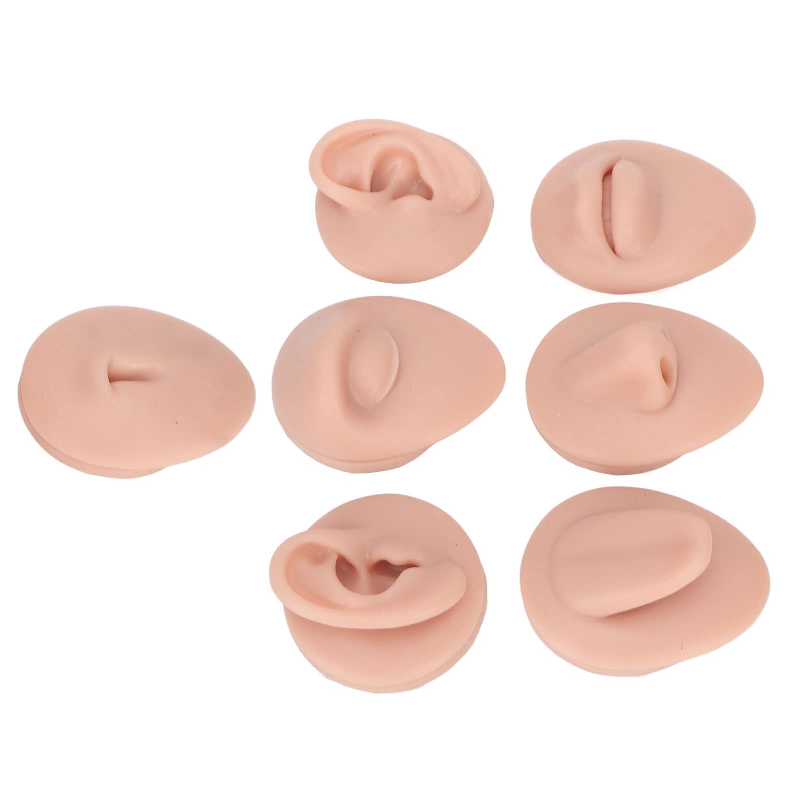 Model do piercingu ciała, miękki silikonowy model uszu, profesjonalne ludzkie ucho, usta, nos, oko, język, pępek, model, rekwizyty, narzędzia dydaktyczne 3D, sztuczne części do piercingu ciała, średni