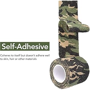 INKin 12pcs Self Adhesive Bandage Wrap Disposable Tattoo Grip Cover Wrap Breathable Elastic Bandage Tattoo Machine Handle Tube Accessories Sports 2'x5 Yard Camo INKin 12pcs Self Adhesive Bandage Wrap Disposable Tattoo Grip Cover Wrap Breathable Elastic Bandage Tattoo Machine Handle Tube Accessories Sports 2×5 Yard Camo