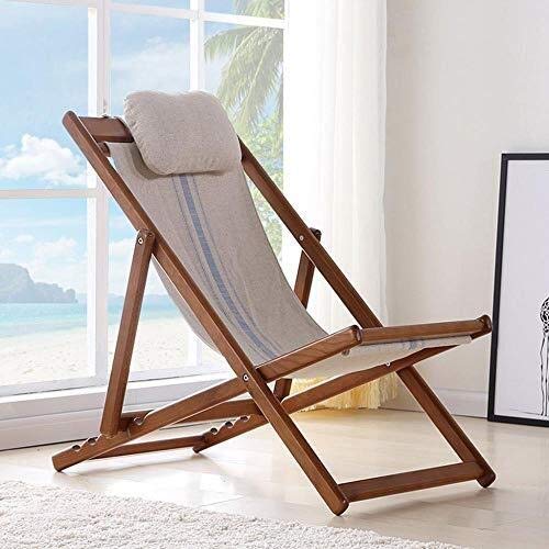 Cadeiras de jardim Cadeira de madeira Poltrona ajustável de sofá de jardim de madeira dura com 5 pos