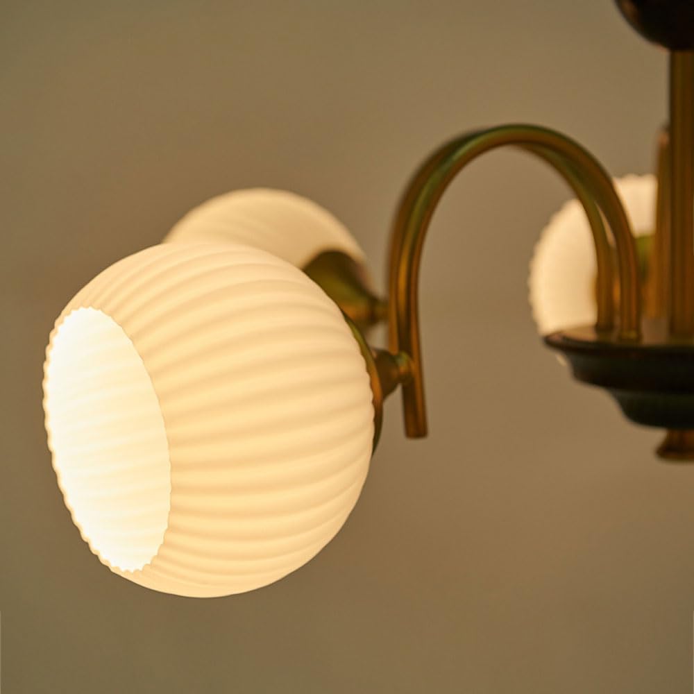 Lampade a Sospensione a Incasso in Stile retrò per Camera da Letto, lampadari Bianchi in Stile Moderno di metà secolo per Soggiorno, Isola Cucina con Paralume in Vetro opalino, lam