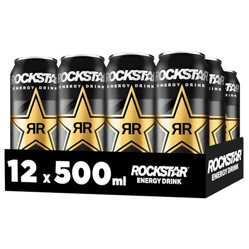 Rockstar Energy Drink Original - Koffeinhaltiges Erfrischungsgetränk für den Energie Kick, EINWEG (12x 500ml) (Verpackungsdesign kann abweichen) 2