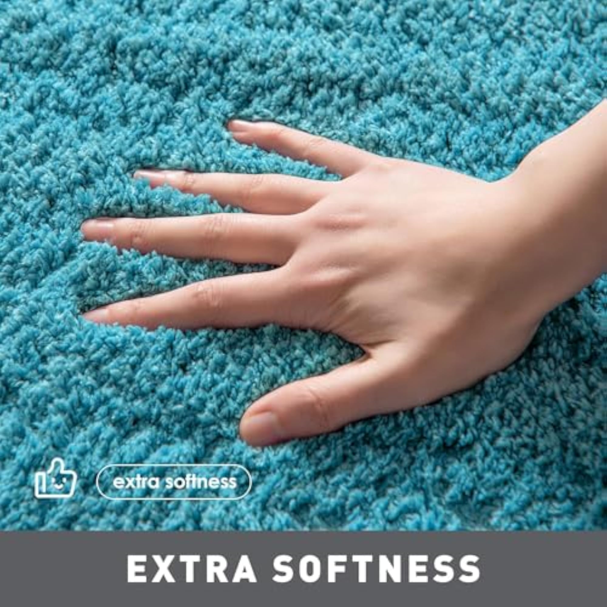 Turquoise Bath Mats, Soft and Stylish