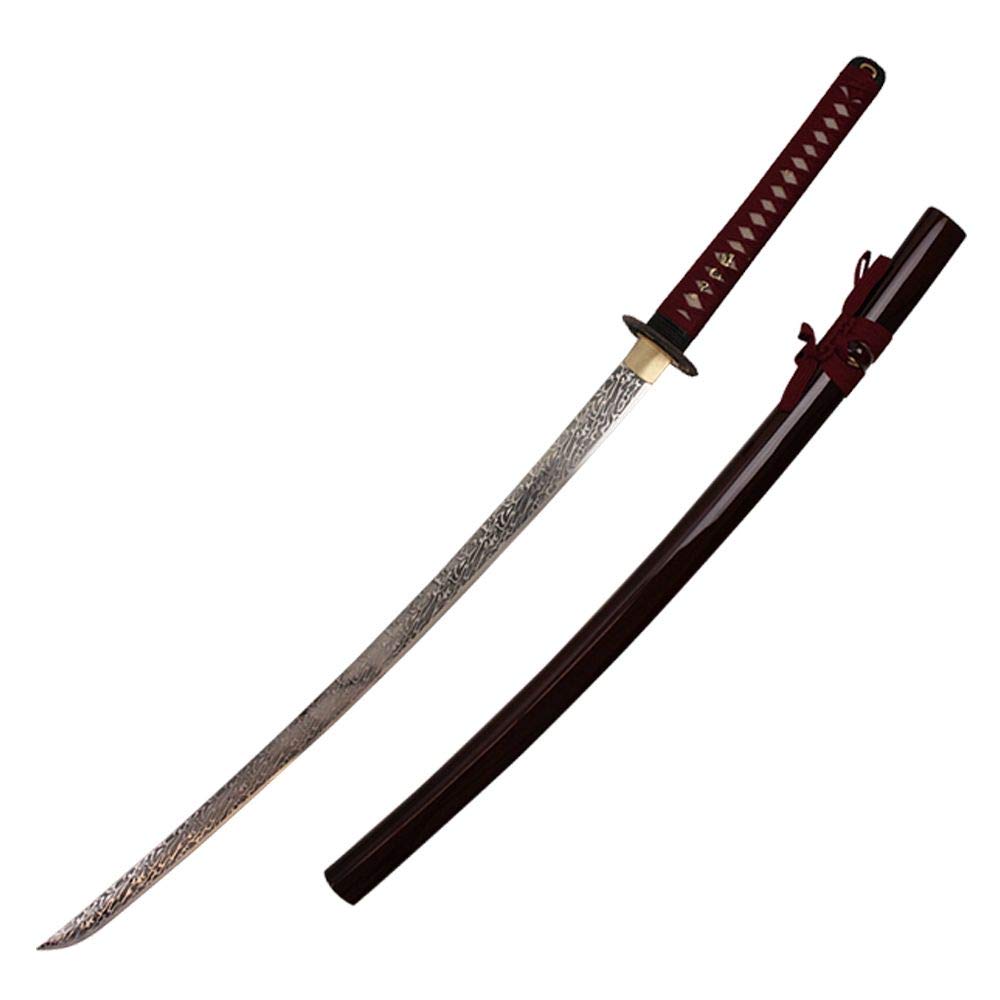 Onikiri Handmade Black Dragon Guard Japanese Katana (RED)