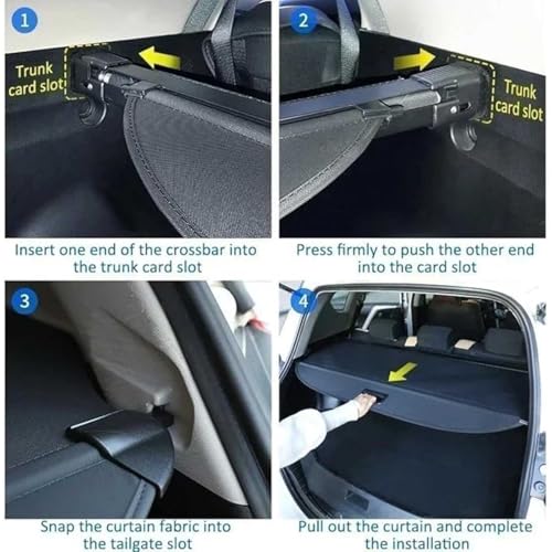 Cubierta de carga retráctil impermeable para maletero de Bestune T90 2024 8