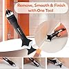 Silicone Caulking Tools 3 in 1, Sealant Finishing Tool with Grout Remove Scraper, Caulk Remover and Angle Scraper Glass Glue for Bathroom, Kitchen, Sink, Shower, Tile and Window Sealing