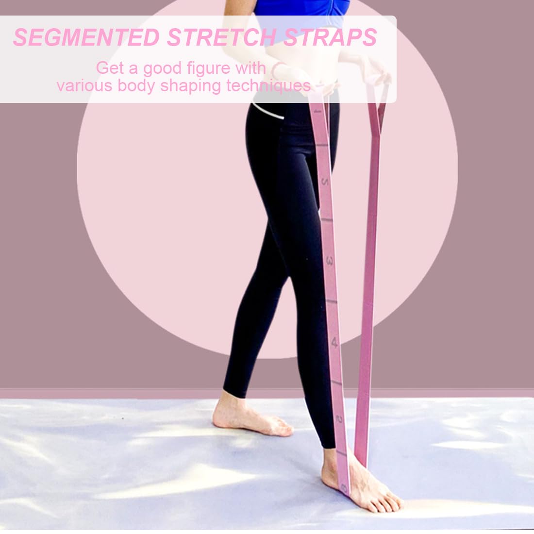 Sangle De Yoga élastique - Avec Boucles Numérotées - 1 Pièce - Fitness, étirement, Sport à La Maison