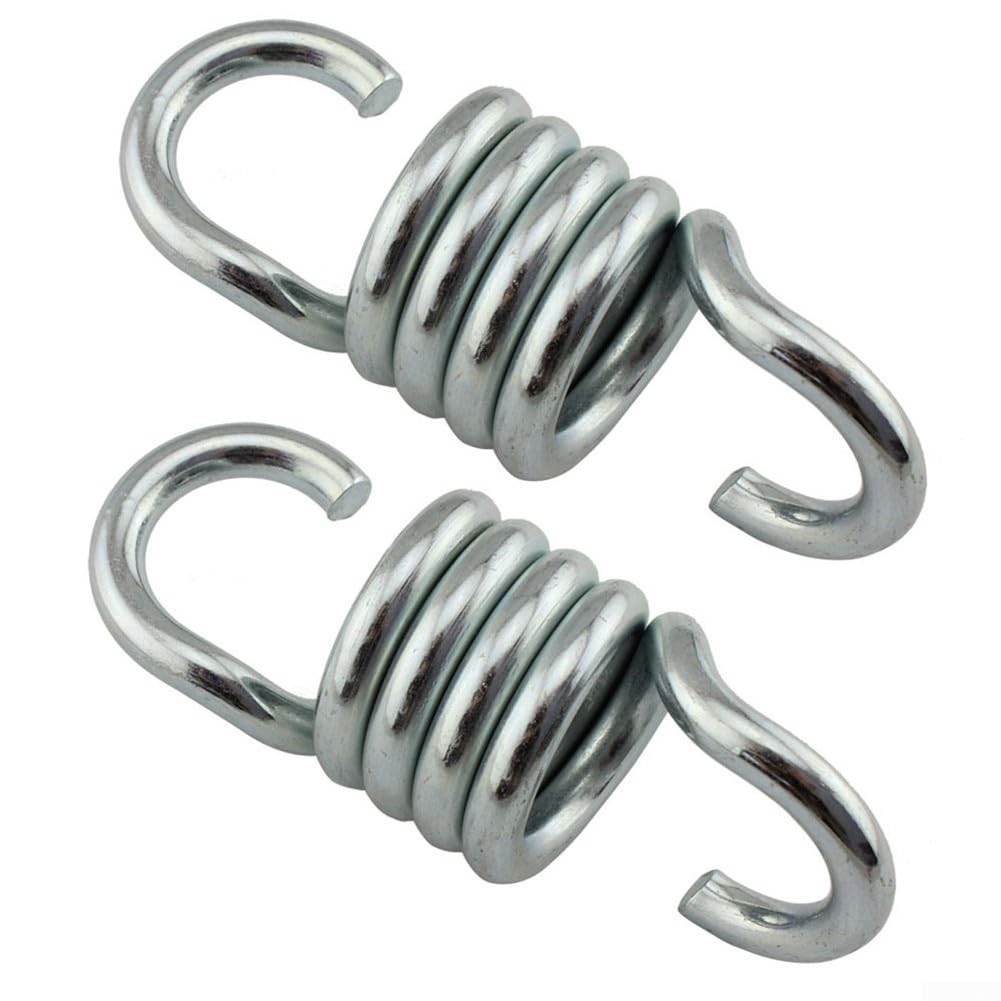 Molle per altalena per portico, confezione da 2/4 ganci in acciaio resistente, assorbimento degli urti strettamente arrotolate per movimenti fluidi, montaggio a soffitto per sedie da giardino e amache