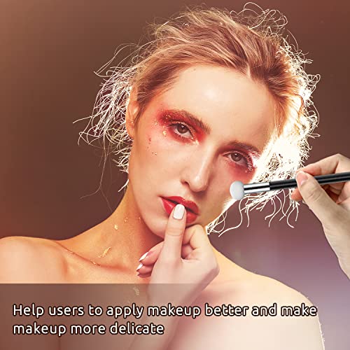 6 Pcs Foundation Sponge Powder Brush Makeup Puff Sponge with Handle Mushroom Makeup Sponges Concealer Sponge Makeup Brush Eye Makeup Applicator Eyeshadow Brushes for Women Girls (Black) - Image 4