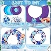 Hollowfly 48 Sets Winter Wreath Craft Kits DIY Snowflake Wreath Hanging Ornaments Make Your Own Paper Craft with Stickers for Winter Xmas Home Party Favors Activities #2