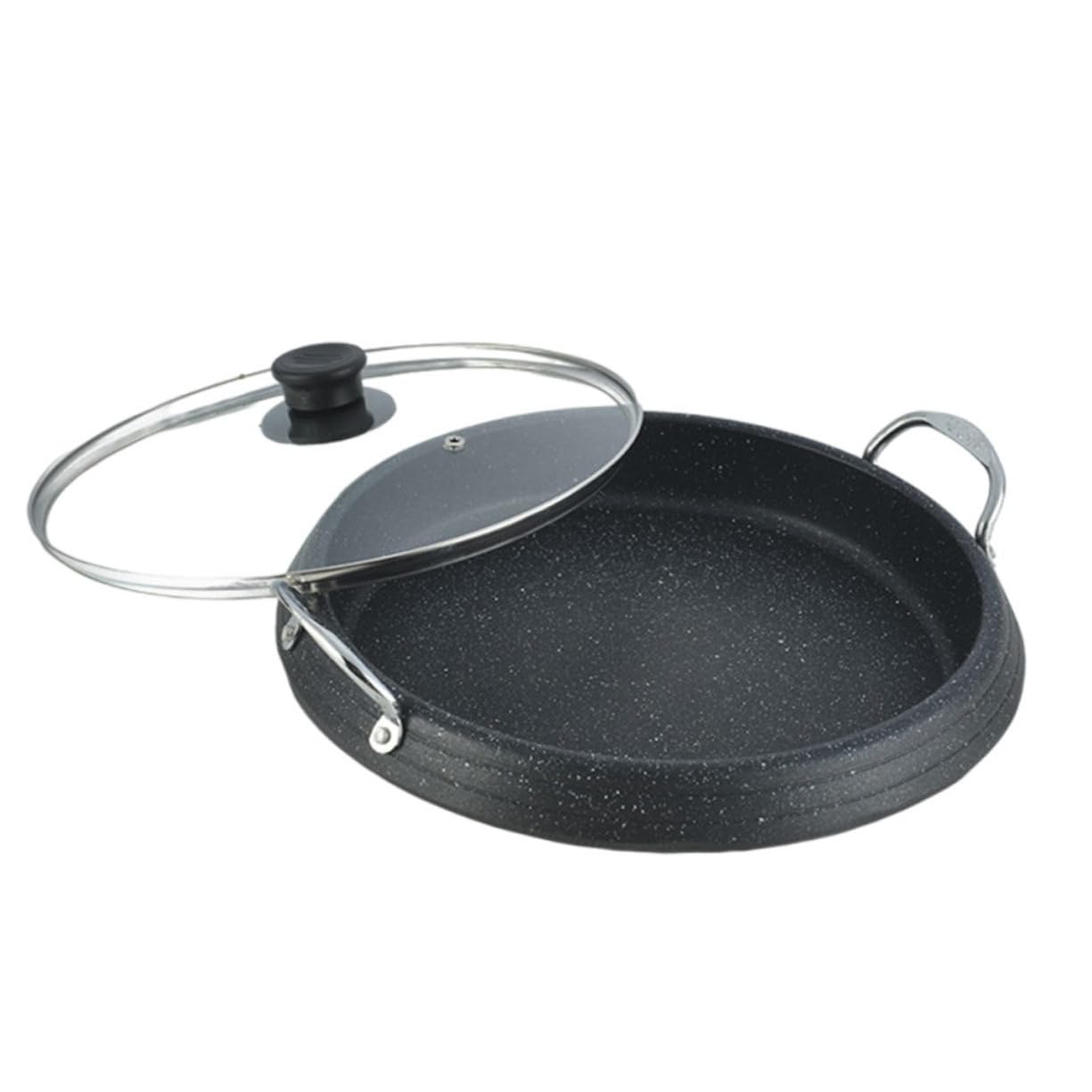 Happyyami 1Pc Non Stick Baking Tray for Outdoor Cooking Versatile Bbq Grill Plate for Camping for Korean Bbq and Hotpot Easy to Clean