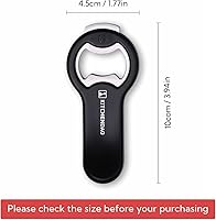 Vista 6 de KITCHENDAO Abrebotellas de cerveza magnético 2 en 1 para refrigerador y RV con receptor de tapas, abrelatas de soda, se adhiere al refrigerador