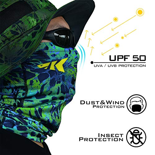 Image of KastKing Sol Armis Neck Gaiter - UPF 50 Face Mask - UV Sun Protection Mask for Men & Women, Fishing, Hiking