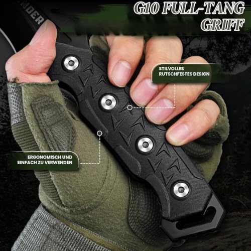 Freelander Survival Messer, Full Tang Messer Feststehendes aus D2 Stahl – Ansicht 3