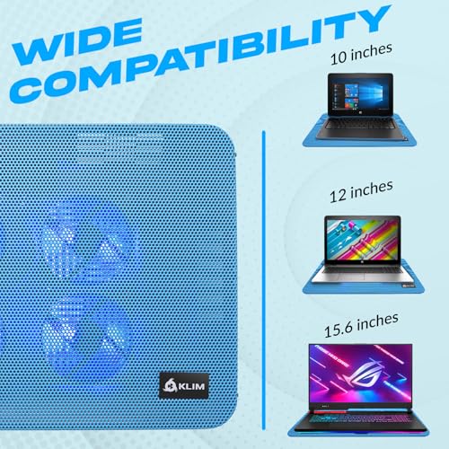 KLIM Serenity + Laptop Cooling Pad for Laptop + 11 to 15.6 inches + Perfect for Small and Medium Laptops + Stable and Sturdy Metal Grid + Silent... - Image 6