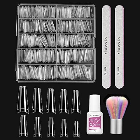 Tips für Gelnägel Sarg, Venares 500 Stücke Nagel Tips Set Cover