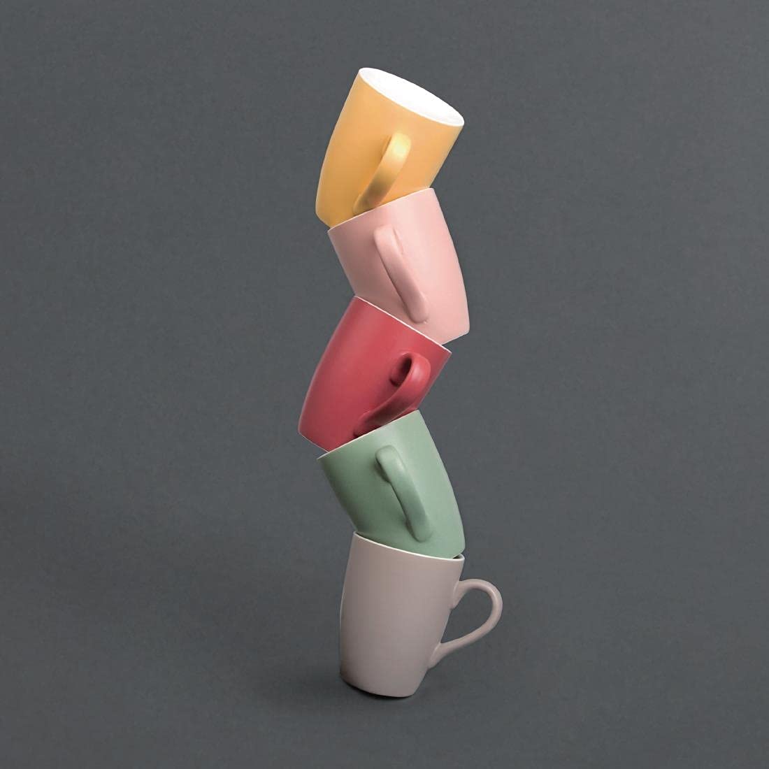 Kubek porcelanowy Olympia Pastel zielony - 340ml 12oz (Pudełko 6)