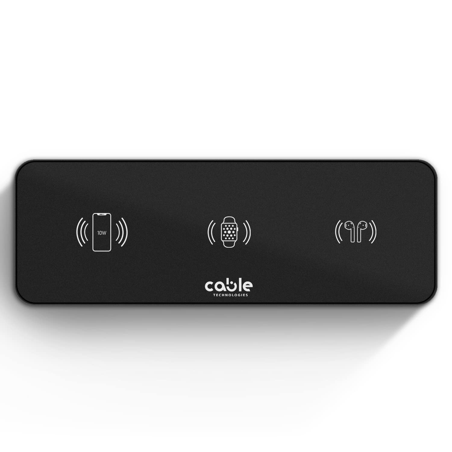 Multi Wireless Charger 3 in 1, Compatibile con Iphone/Samsung/Lg Watch AirPods, Caricatore Ricarica Rapida con Design Minimale in Alluminio, Caricabatteria a induzione senza fili 10W+5W+650mA