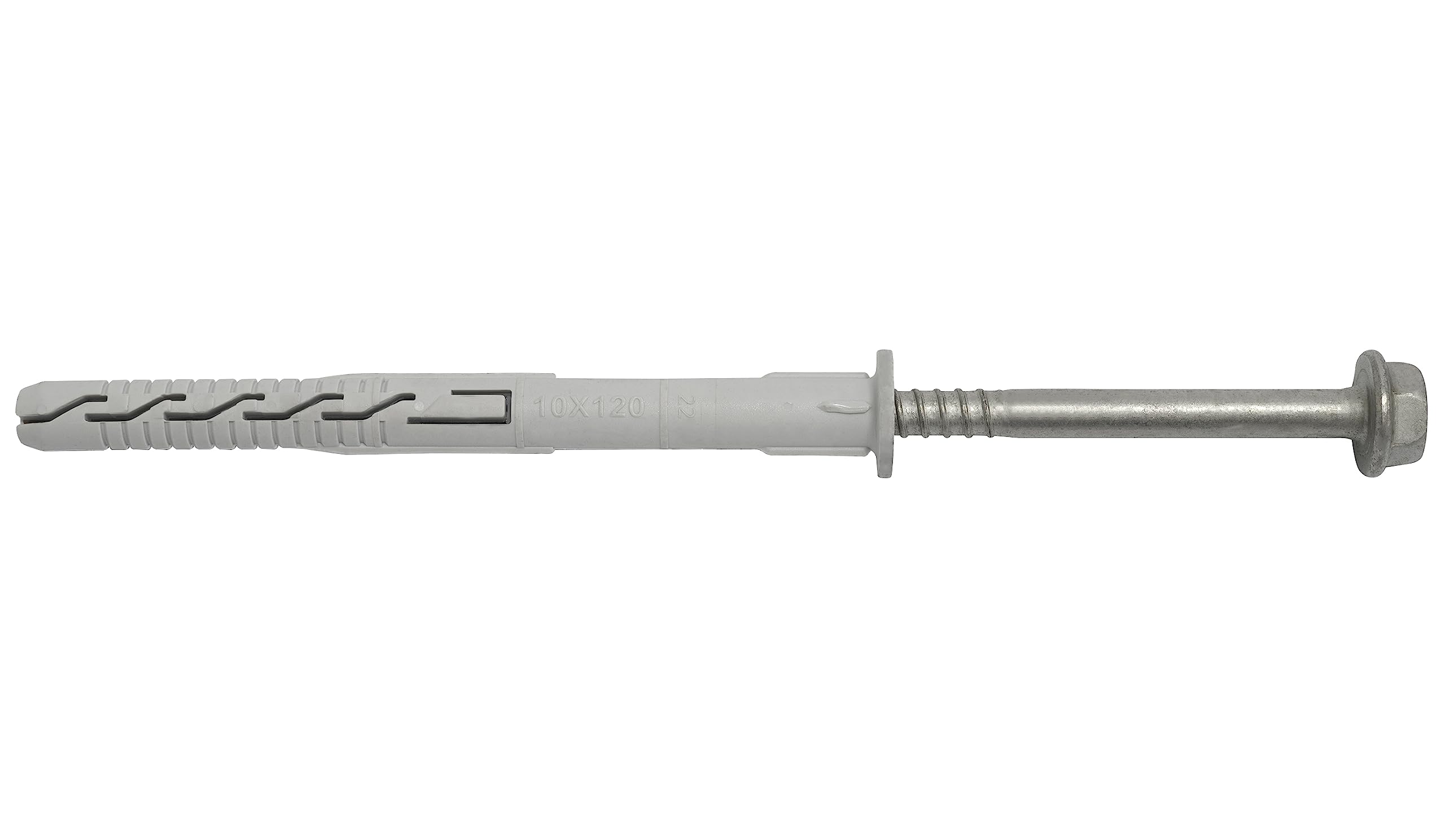 AERZETIX - C67125 - set van 10 pluggen van kunststof 10x140 mm met afgeschuinde kraag 10 zelftappende schroeven 7x145 met verzonken kop en stervorm TX40 - beton baksteenboring bevestiging