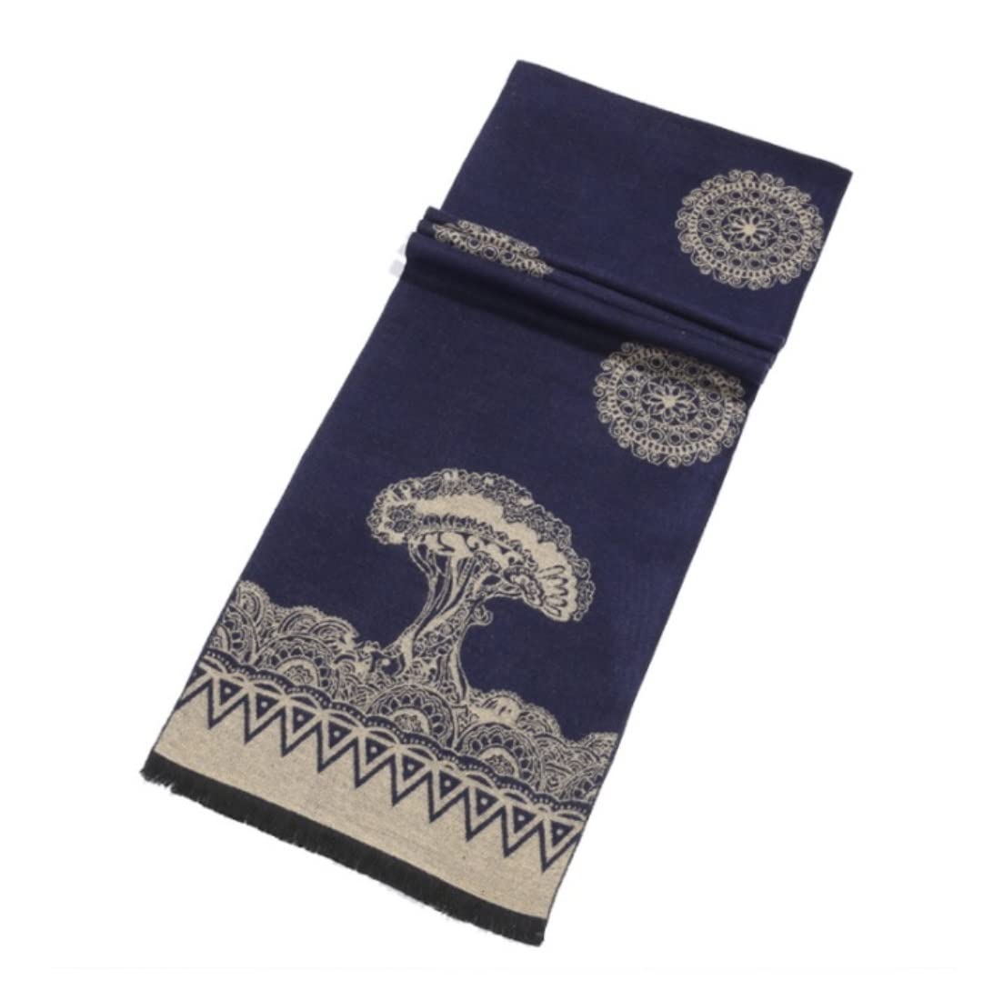 Chal Estolas Bufanda Chal Fular Bufanda De Invierno Hombres Bufanda Cálida Color A Juego Chal Hombre Casual Chal Bufanda Estolas(Blue)