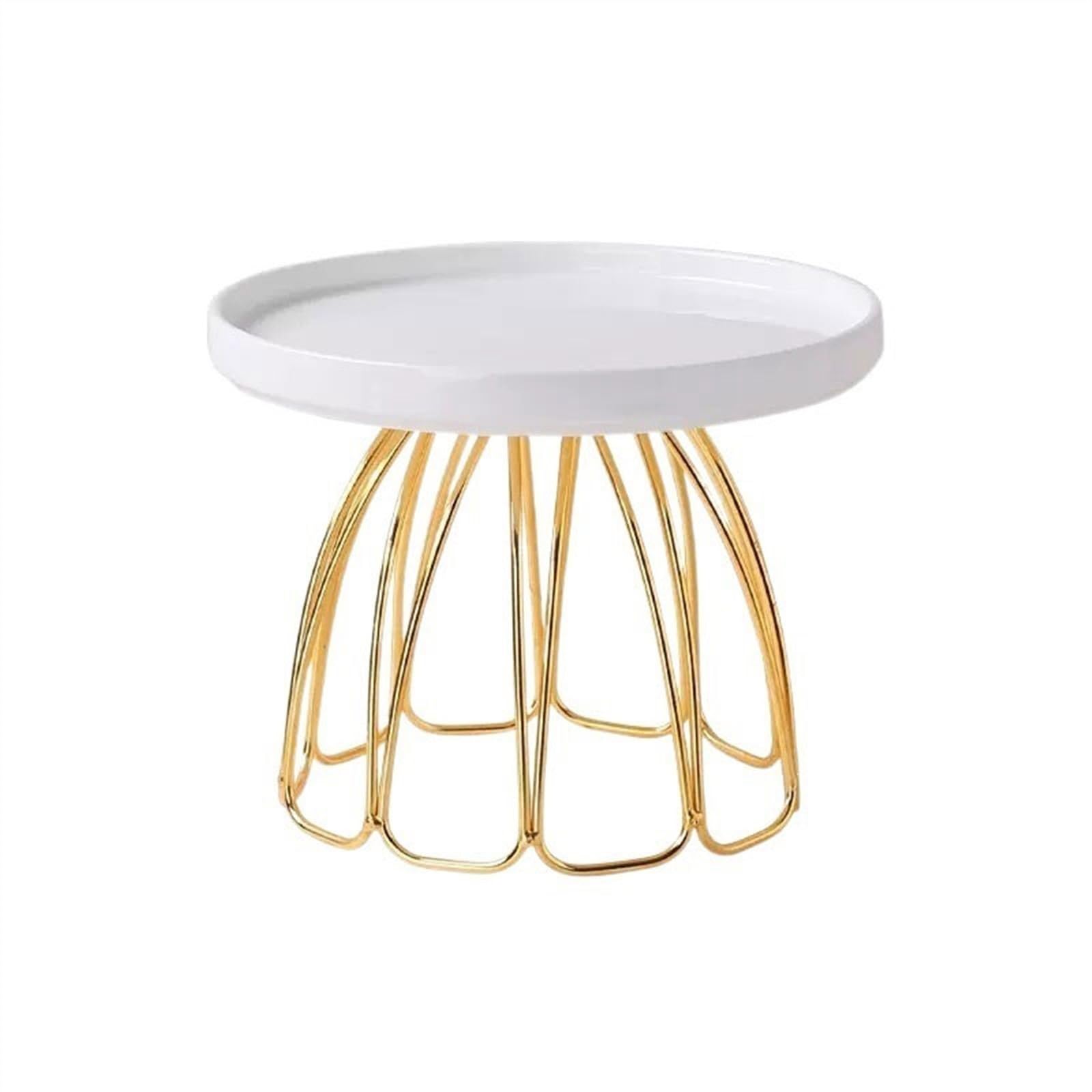 XYJIAOU2026 Cake Rack Exquisite Ceramic High Cake Plate Dim Sum Tray Dessert Table Display Frame Cupcake Rack(White,Medium)