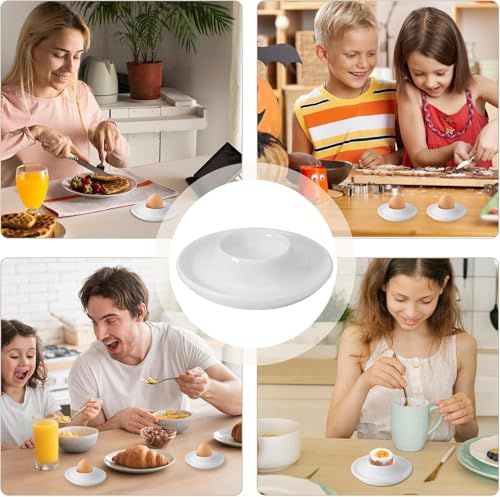 6er-Set Eierbecher aus Kunststoff – Mikrowellen- & spülmaschinenfest – Ideal für weiche und Harte Eier mit breitem Rand als praktischer Teller – Bild 8