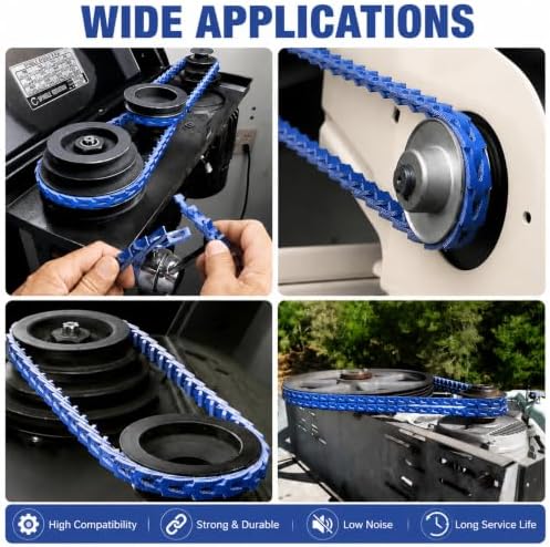 10FT Power Twist V Belt,1/2-Inch x 10 Feet A Type, Adjustable Link Belt - 4