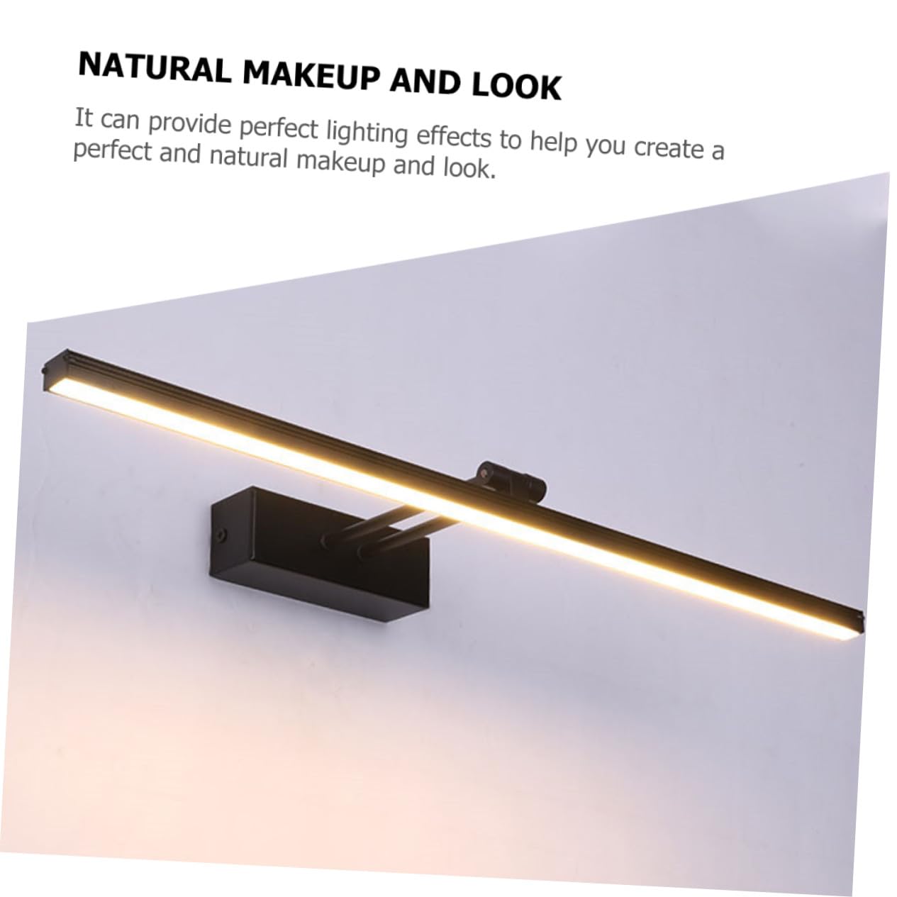 Lampe LED Miroir 10w Noire, Éclairage Coiffeuse Moderne pour Salle de Bain