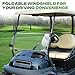 FIXHAWK Golf Cart Windshield for Club Car Precedent,Tempo,Onward 2004-up Gas/Electric Golf Carts, Foldable PC UV Resistant Clear Windshield (37.59