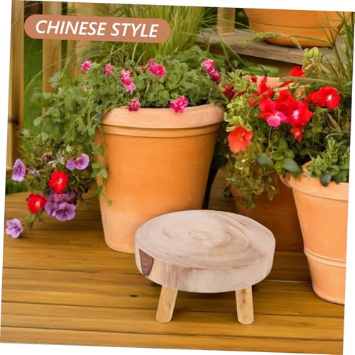 Support de pot de fleur en bois rustique avec pieds pour plantes d'intérieur