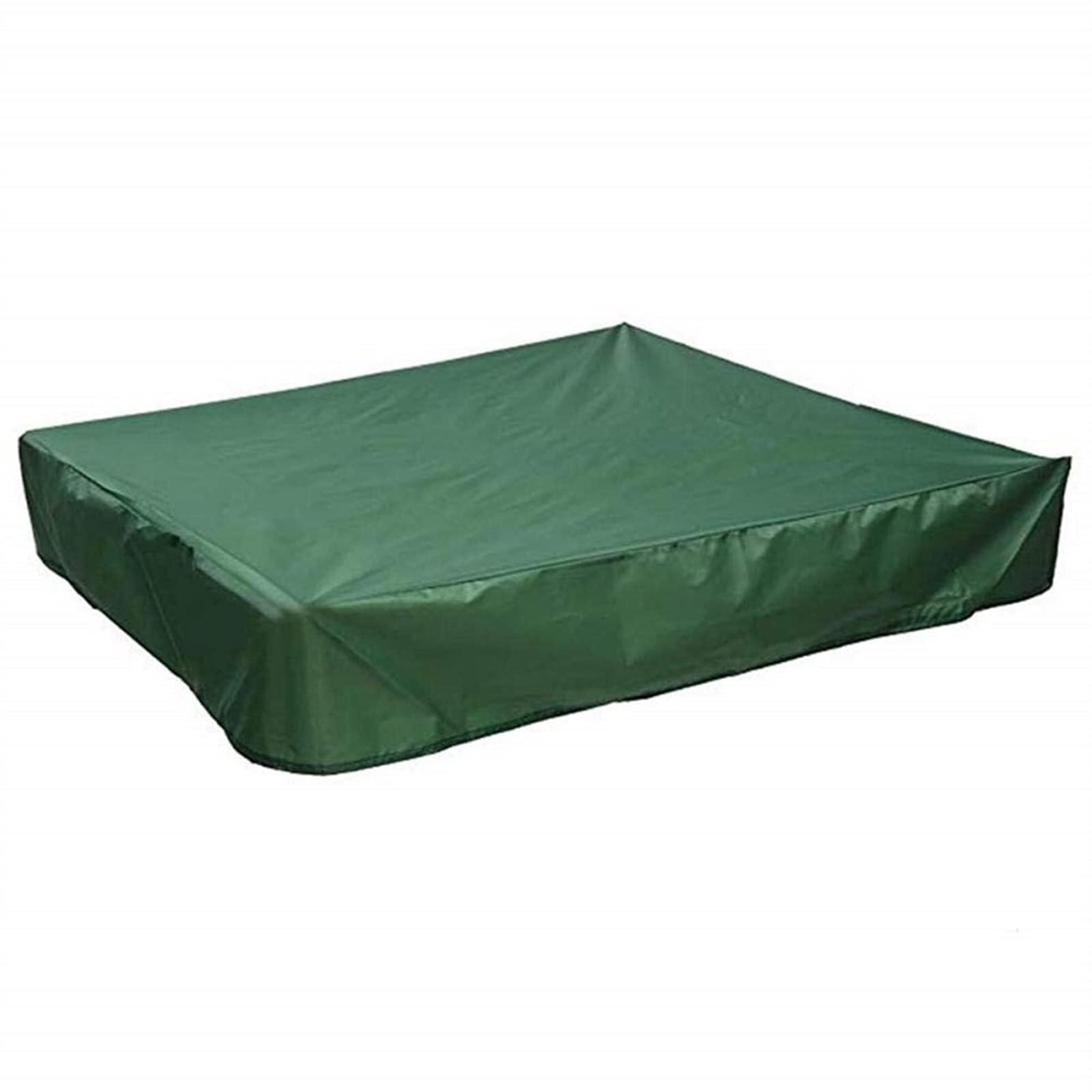 SUWOOPH Waterproof Sandbox Cover with Drawstring, Heavy Duty Oxford Fabric Dust Protection for Outdoor Sandpit, Square Sand Pit Covers, Garden Sandpit Cover(Green,180x180x20cm)