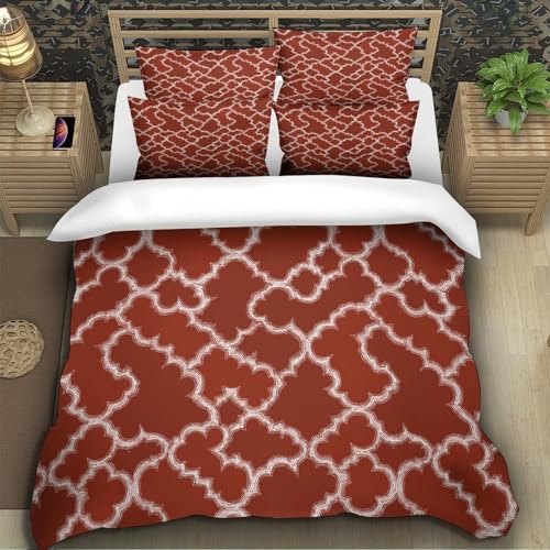 Housse de couette 135x200cm parure de lit 3D microfibres hypoallergique - 5