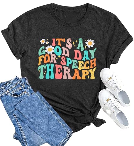 Teacher Shirts for Women: Speech Therapy Shirts SLP Gifts Shirt Speech Language Pathologist Tee Top