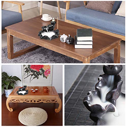 NANASO Backflow Incense Burner,Lotus Fish Waterfall Incense Burner,Incense Fountain Smoke Waterfall with 10 Cones and 30 Sticks for Home Decor Yoga Aromatherapy Ornament - Thumbnail 5