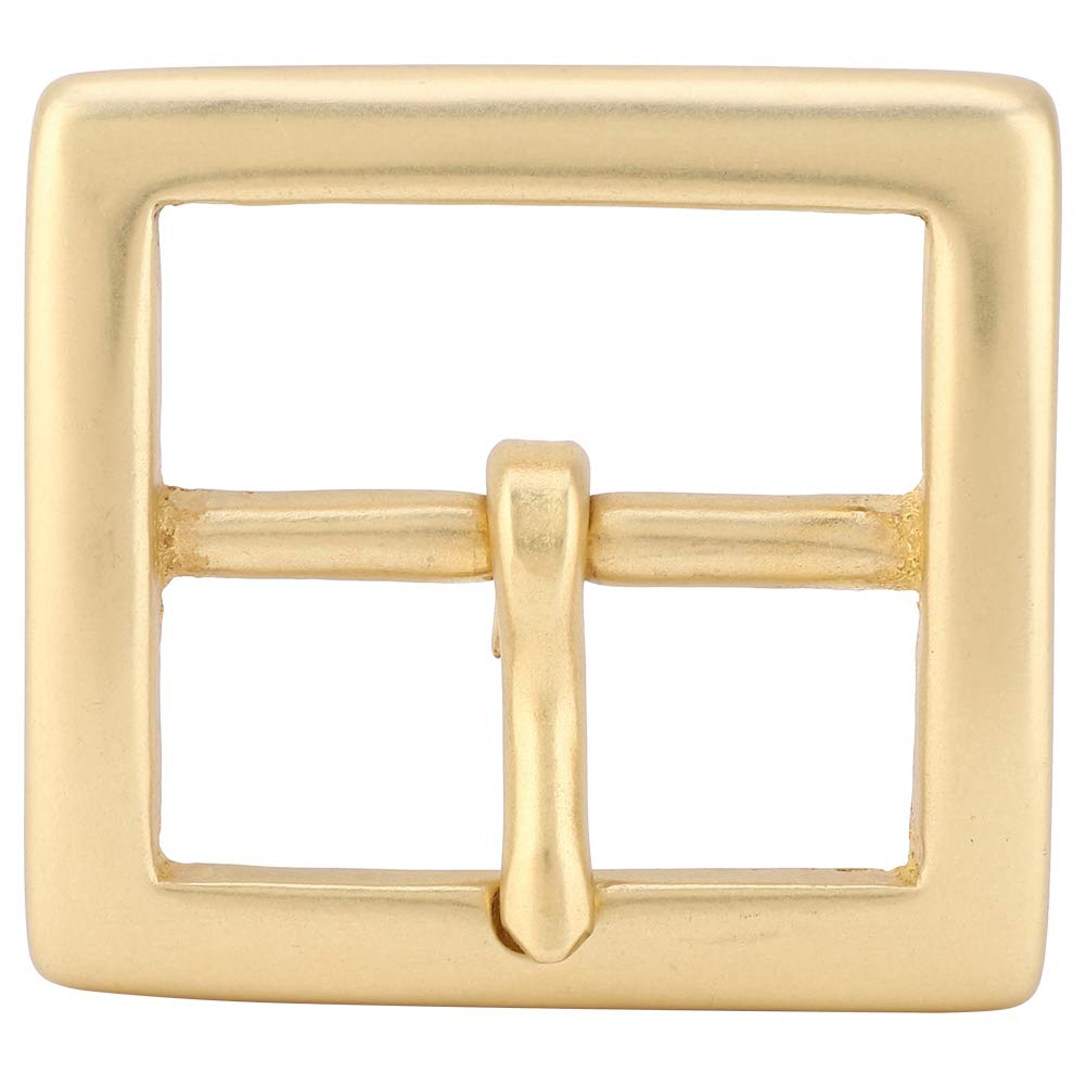 Boucle De Ceinture Carrée Cuivre Pur Homme Femme - Clip Laiton 3 Cm Or, Style Élégant