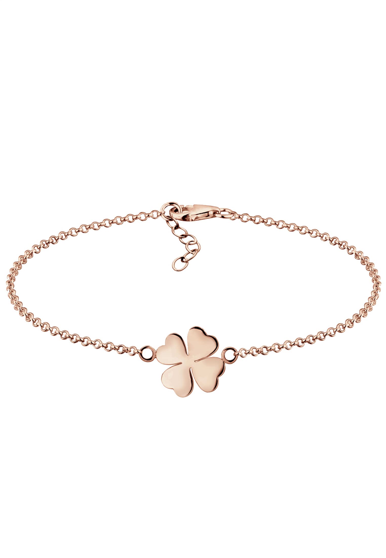 Glücksarmband Mit Vierblättrigem Kleeblatt - Silber Armband Größenverstellbar Als Glücksbringer