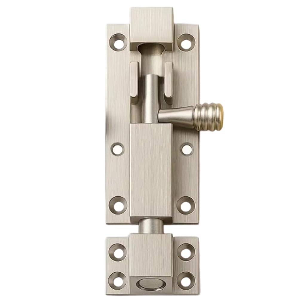 Jnchdghwa Silver 3 Inch Metal Door Security Lock Buckle Sliding Gate Tower Bolt Catch Window Heavy Duty Thickened Home Hardware Sliver