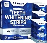 DRDENT Teeth Whitening Strips Professional Strength – 21 Treatments (42 Strips) with Mouth Opener – Enamel Safe Teeth Whitening Kit for Sensitive Teeth