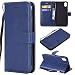 Produktbild für Smartphone Apple iPhone XR Hülle, Leder Tasche für Apple iPhone XR (6.1 Zoll) 2018 Flip Cover Handyhülle Bookstyle mit Magnet Kartenfächer Standfunktion #4 (Blau)