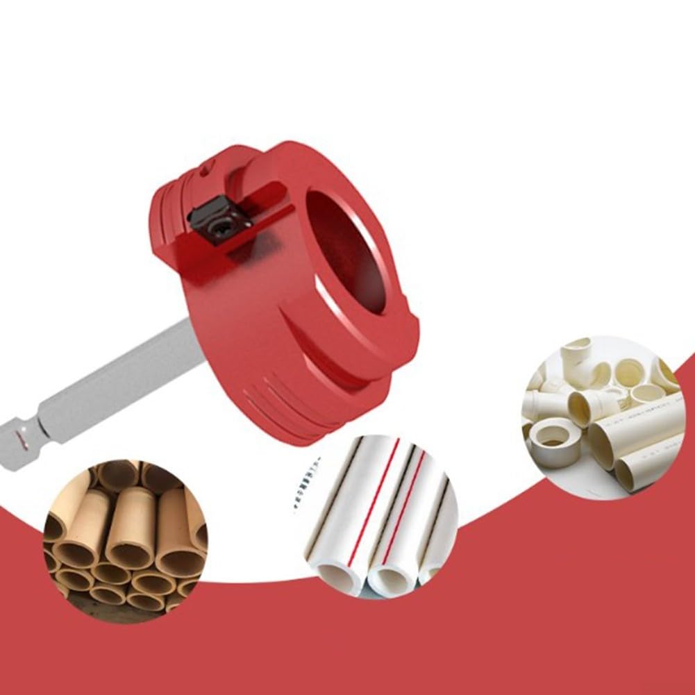 Kit de escariador de PVC de 8 piezas para taladro, juego de herramientas de ahorro de accesorios de tubería de aleación de aluminio de 1/2-4 pulgadas para quitar tuberías rotas de