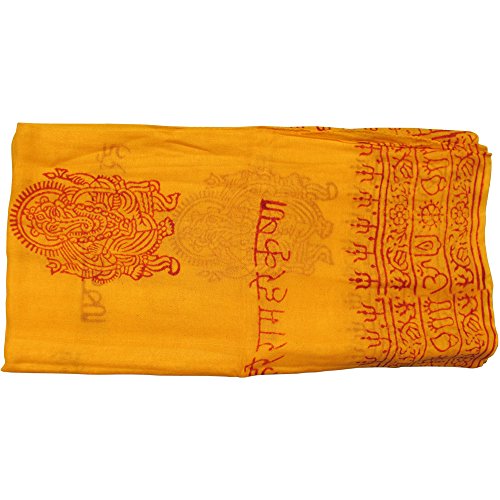 Indian Ganesh Om Meditation Yoga Altar Cloth Prayer Shawl Scarf