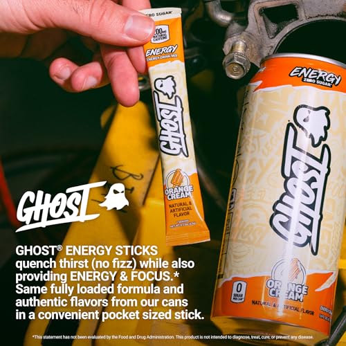 Image of GHOST Sugar-Free Energy Drink Packets, Orange Cream, 24 Sticks