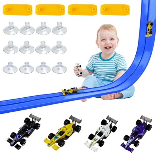 4.5 Meter Rennbahn Kinder, Autorennbahn Rennstrecke Auto Spielzeug, DIY...