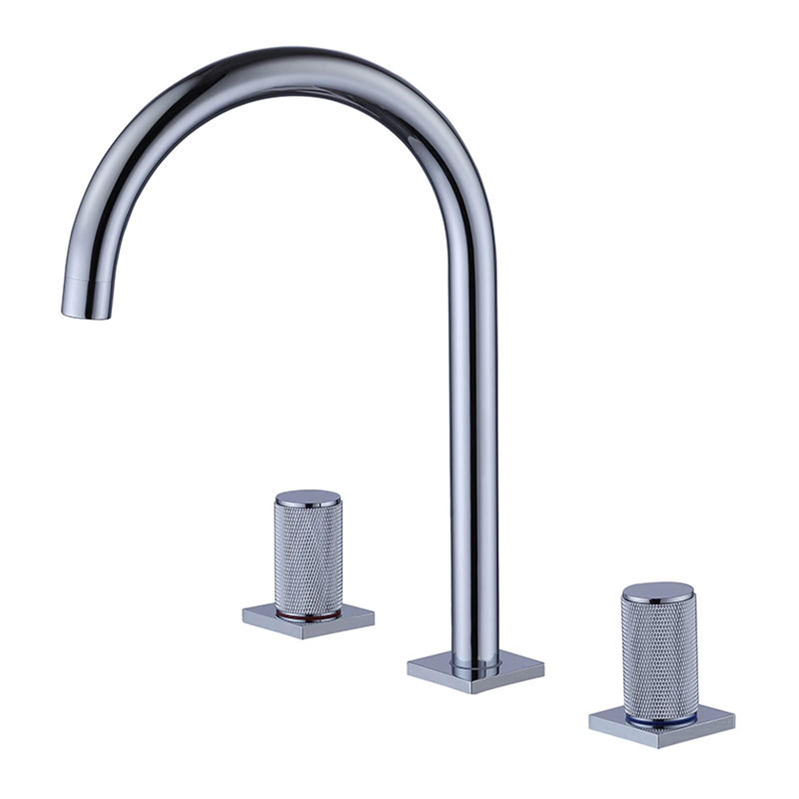 Mitigeurs de lavabo à double levier col de cygne pour salle de bains