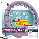 Swiss Activa+ S2 65 in mproved XL Size, has 34 Comfort Links,Waist Size up to 69-126 cm |Infinity Hoop, Smart Weighted Hula Hoop for Women, Weight Hula Hoop.