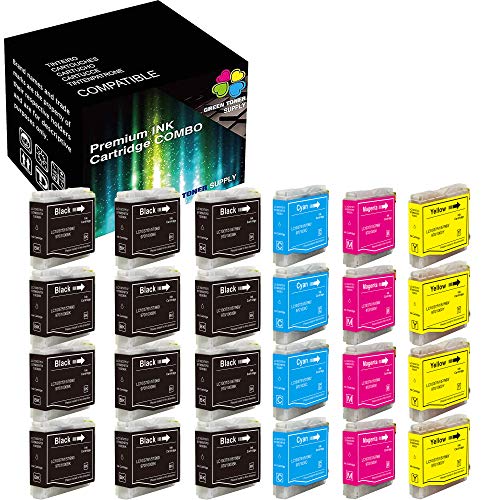 (Pack Of 24) Compatible Replacement For Brother Lc51 Lc-51 Lc 51 Ink Cartridge (12Bk4C4Y4M, Value Pack) Work For Dcp-150C Dcp-350C Dcp-560Cn Dcp-750Cn Mfc-465Cn Mfc-665Cw Printer, Sold By Gts #TOP16